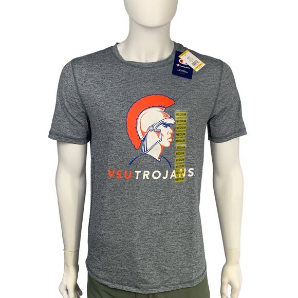 Champion Virginia State Trojans Mens Grey T-Shirt Medium - Picture 1 of 4